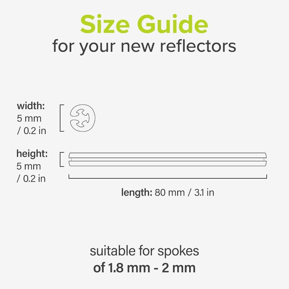 Spoke reflectors [36 Pieces] - 360° Visibility and Easy mounting - Bicycle Spoke - Picture 8 of 9